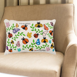 Butterfly Kisses Ladybug Hugs Kids Décor Decorative Cushion
