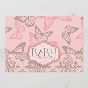 Butterfly Kisses Petal Invitation Card
