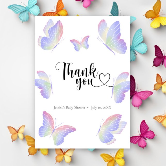 Butterfly Kisses Thank You Card (Creator Uploaded)