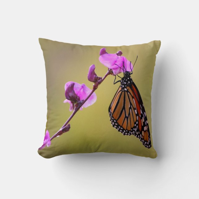 Butterfly Kisses Throw Pillow (Front)