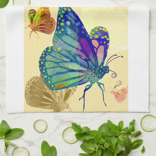 Butterfly Kitchen Tea Towel (Folded)