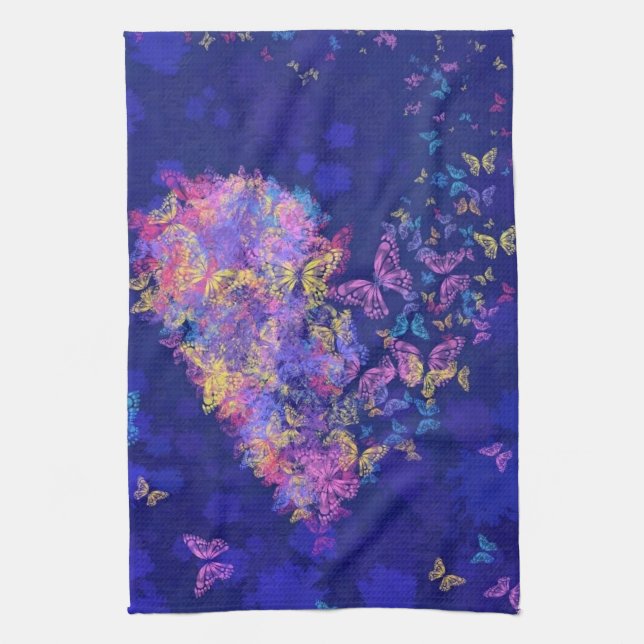 Butterfly Kitchen Towel Heart (Vertical)
