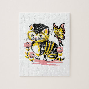 Butterfly & Kitten Jigsaw Puzzle