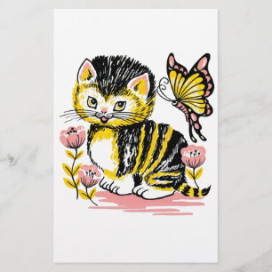 Butterfly & Kitten Stationery