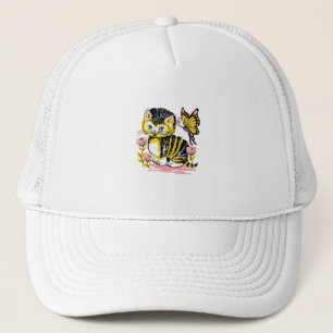 Butterfly & Kitten Trucker Hat