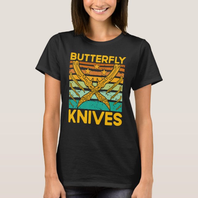 Butterfly Knife Balisong Quote 1 T-Shirt (Front)