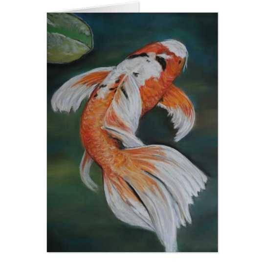Butterfly Koi Fish Art Notecard