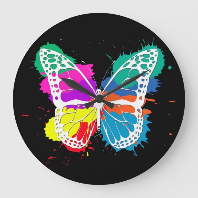 Butterfly Large Clock (Front)