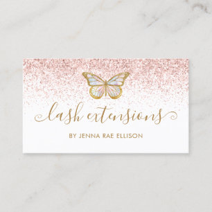 Butterfly Lash Extension Aftercare Instruction Business Card