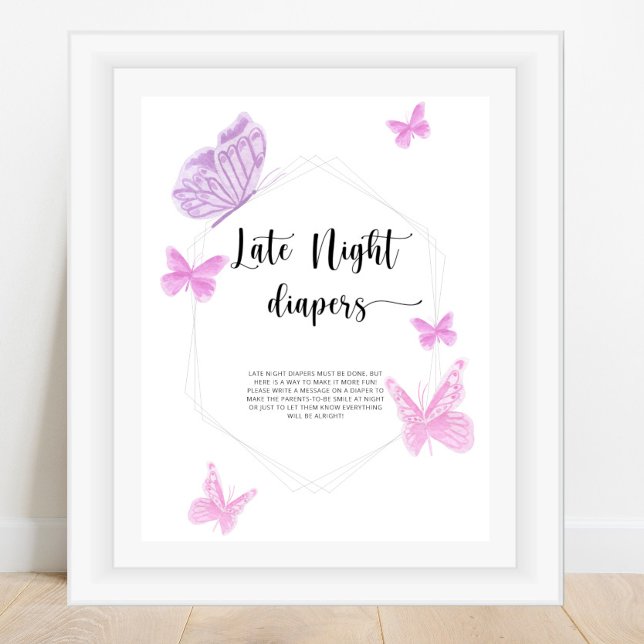 Butterfly \ Late night diapers game  Poster (Creator Uploaded)