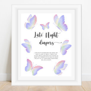 Butterfly \ Late night diapers game Poster