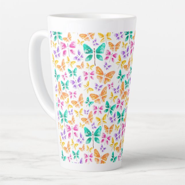 Butterfly Latte Mug (Left Angle)