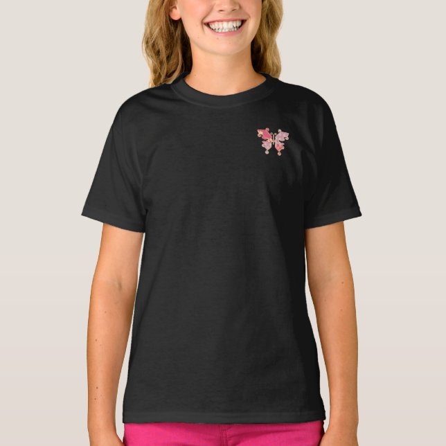 Butterfly Lavender Kimono Pattern T-Shirt (Front)
