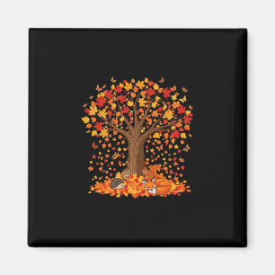 Butterfly Leaf Fall Tree Hello Autumn Thanksgiving Magnet