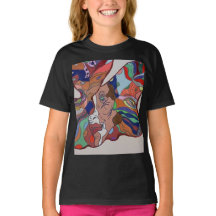 Butterfly Leaf Portrait  Black T-Shirt