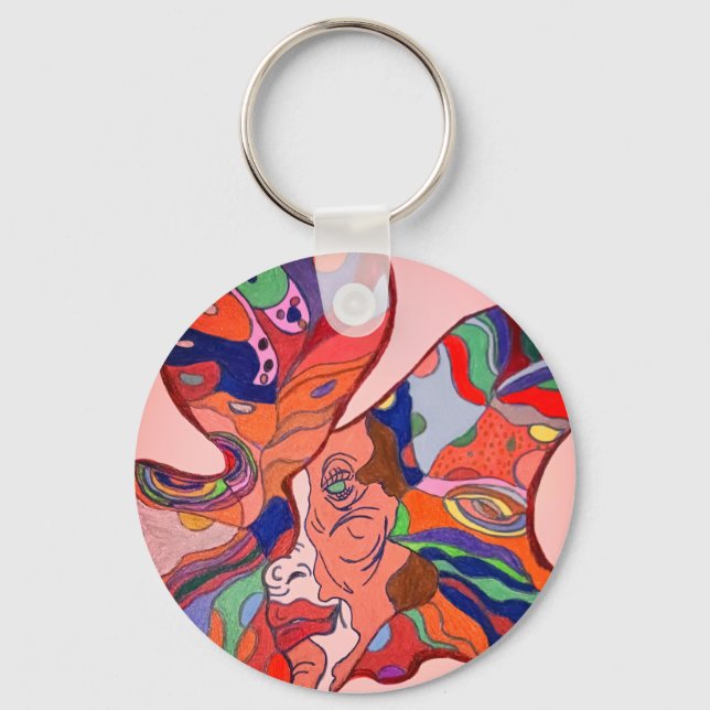 Butterfly Leaf Portrait Keychain (Front)