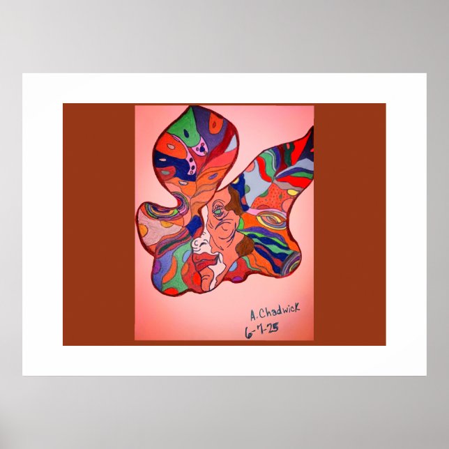 Butterfly Leaf Portrait Poster (Front)