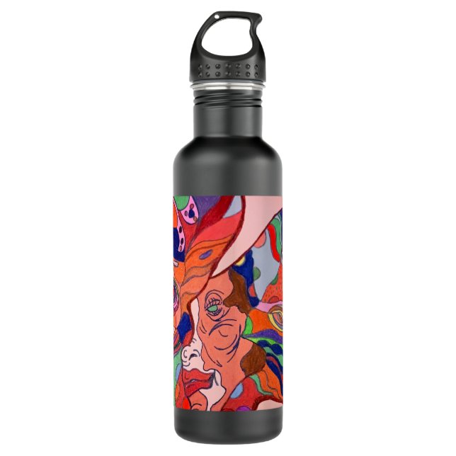 Butterfly Leaf Portrait Stainless Steel Bottle (Front)