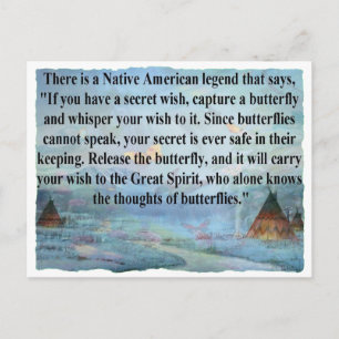 Butterfly legend postcard