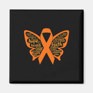 Butterfly Leukaemia Awareness Magnet