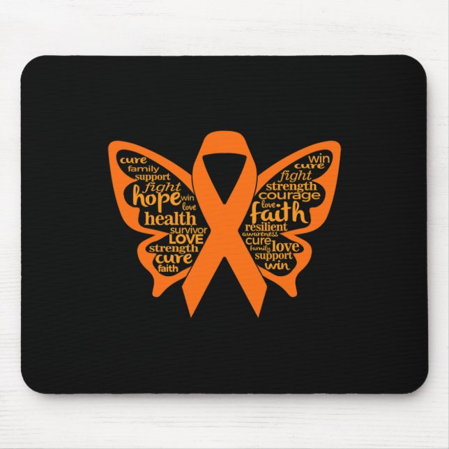Butterfly Leukaemia Awareness  Mouse Mat (Front)