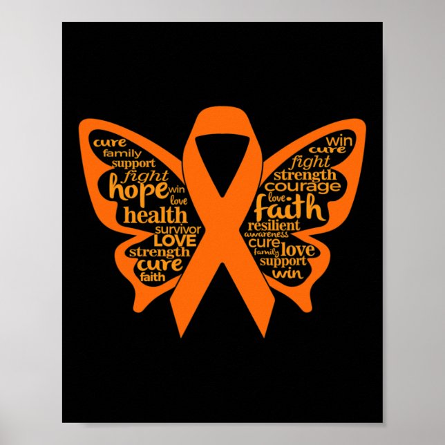 Butterfly Leukaemia Awareness  Poster (Front)