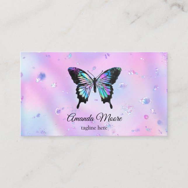 butterfly life beauty salon nail salon makeup busi business card (Front)