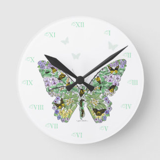 Butterfly Life Cycle Round Clock