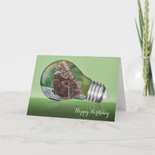Butterfly Light Bulb Card