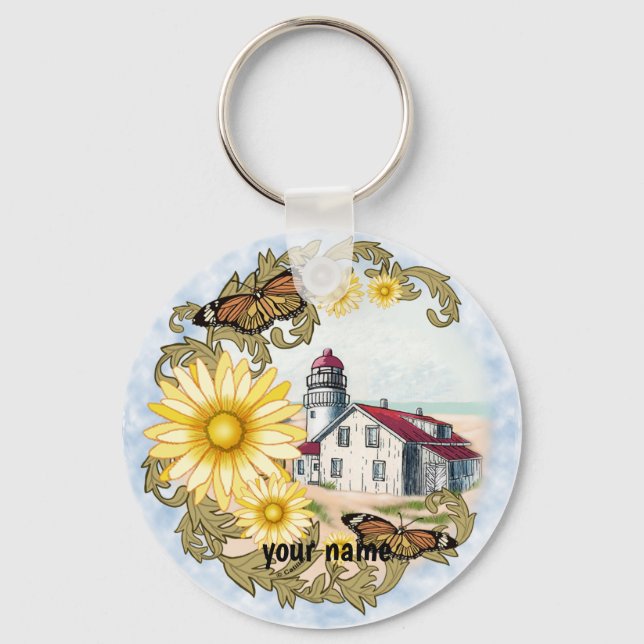 Butterfly Lighthouse keychain (Front)