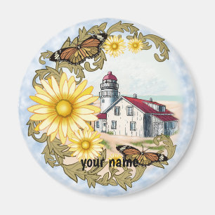 Butterfly Lighthouse magnet