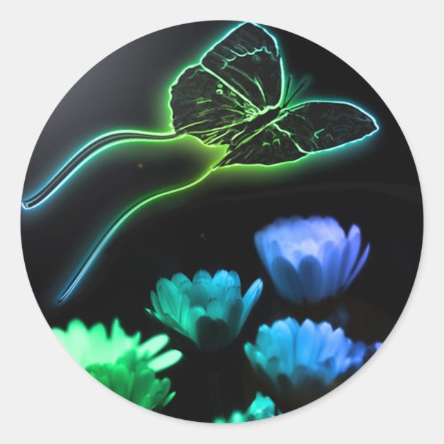 Butterfly Lillys Classic Round Sticker (Front)