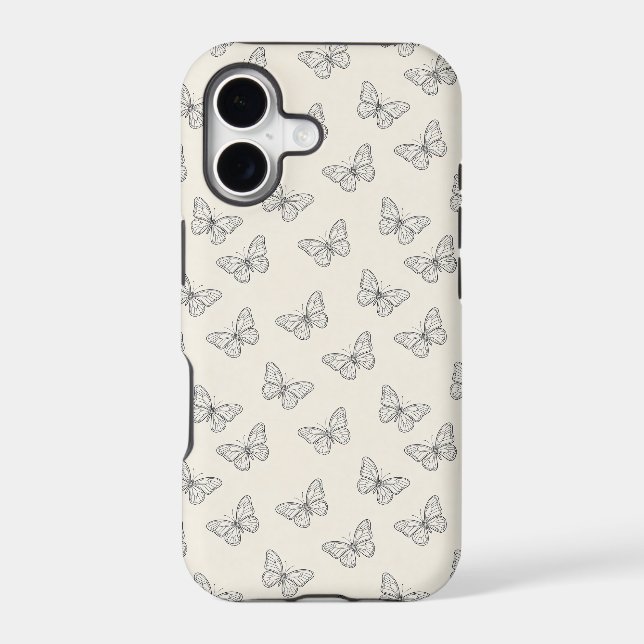Butterfly Line Art Pattern (Back)