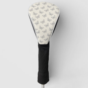 Butterfly Line Art Pattern Golf Head Cover