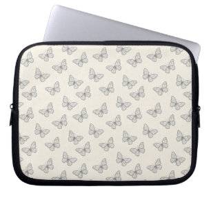 Butterfly Line Art Pattern Laptop Sleeve