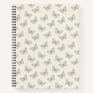 Butterfly Line Art Pattern Notebook