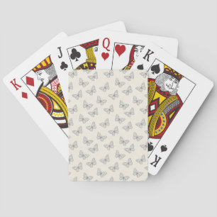 Butterfly Line Art Pattern Playing Cards