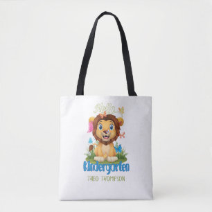 Butterfly Lion Back to School Kindergarten 1st Day Tote Bag
