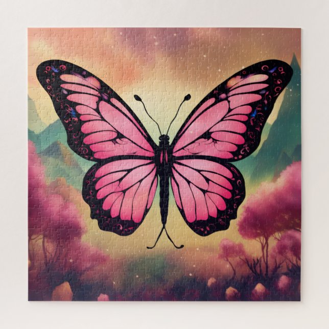 Butterfly Logo Puzzle | Beautiful Colorful Butterf (Vertical)