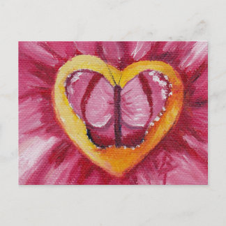 Butterfly Love aceo Puzzle Postcard