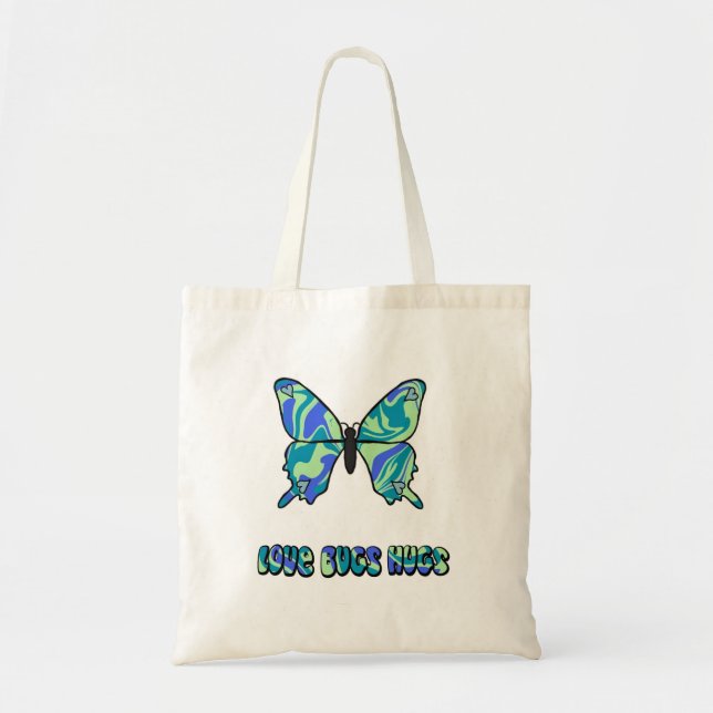 Butterfly Love Bugs Hugs Tote Bag (Front)