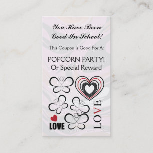 Butterfly Love Love Word Marbled Personal Discount Card