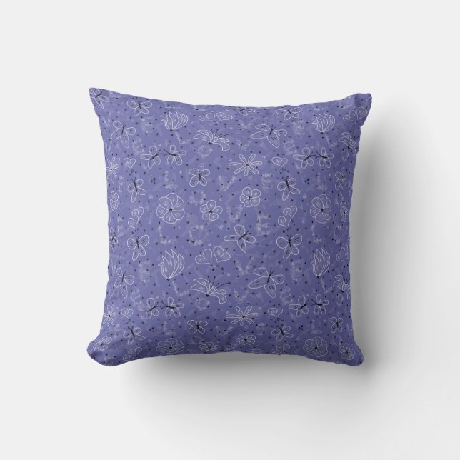 Butterfly LOVE - seamless pattern. Cushion (Front)
