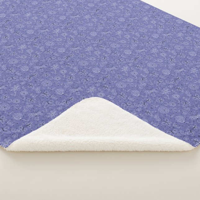 Butterfly LOVE - seamless pattern. Sherpa Blanket (3/4)