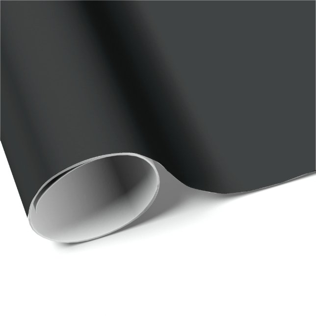 Butterfly Love | Solid Colour Black Wrapping Paper (Roll Corner)