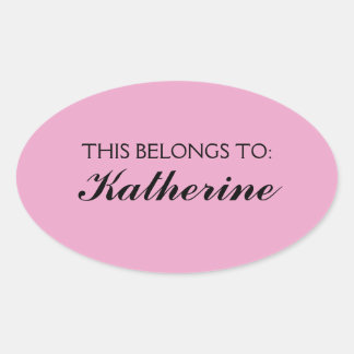 Butterfly Love | Solid Colour Magenta 4 Personal Oval Sticker