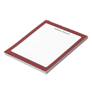 Butterfly Love | Solid Colour Red 1 Border Notepad
