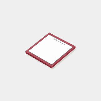Butterfly Love | Solid Colour Red 4 Border Post-it Notes