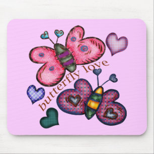 Butterfly Love T-shirts and Gifts For Her Mouse Mat