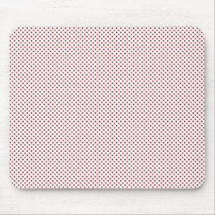 Butterfly Love White With Red Dots Mouse Mat